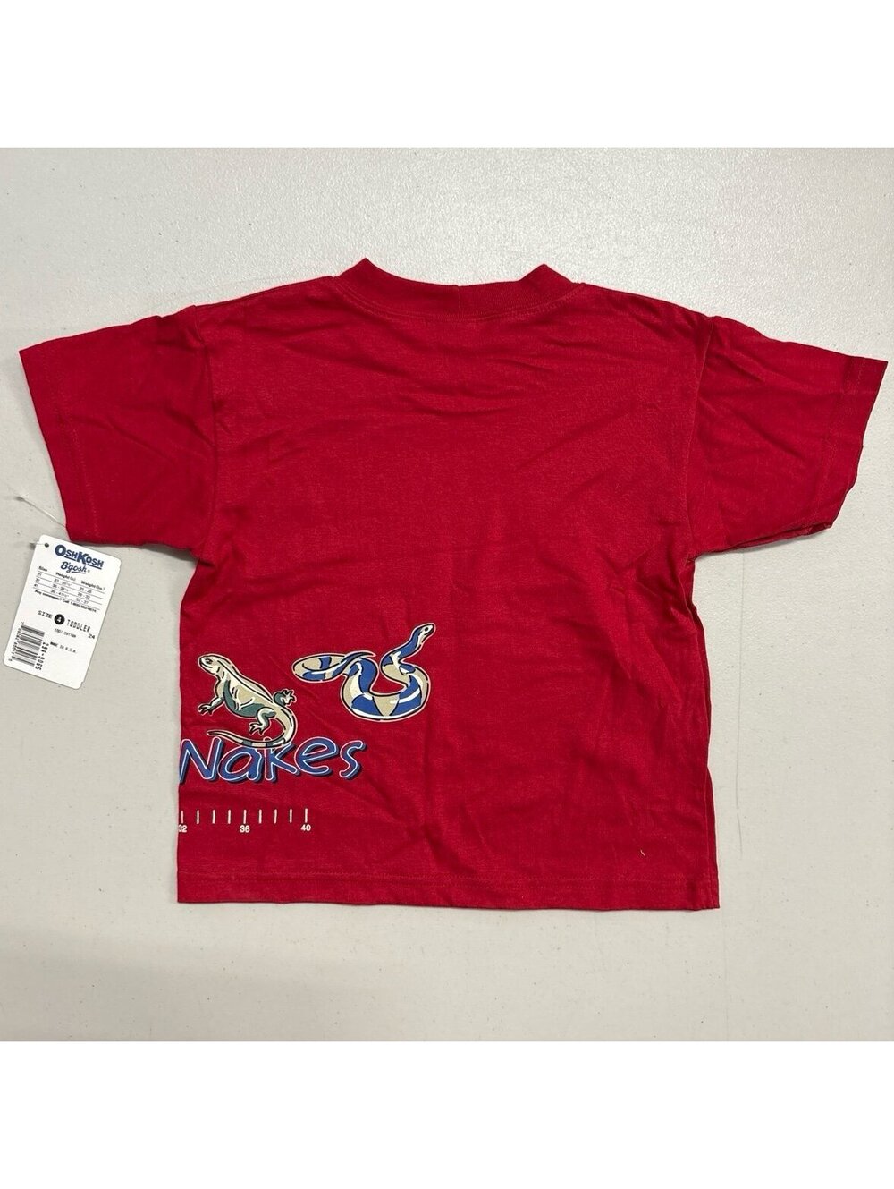 Vintage OshKosh B’gosh Boys Lizards & Snakes T-Shirt 4T NWT Made in USA - Picture 5 of 5